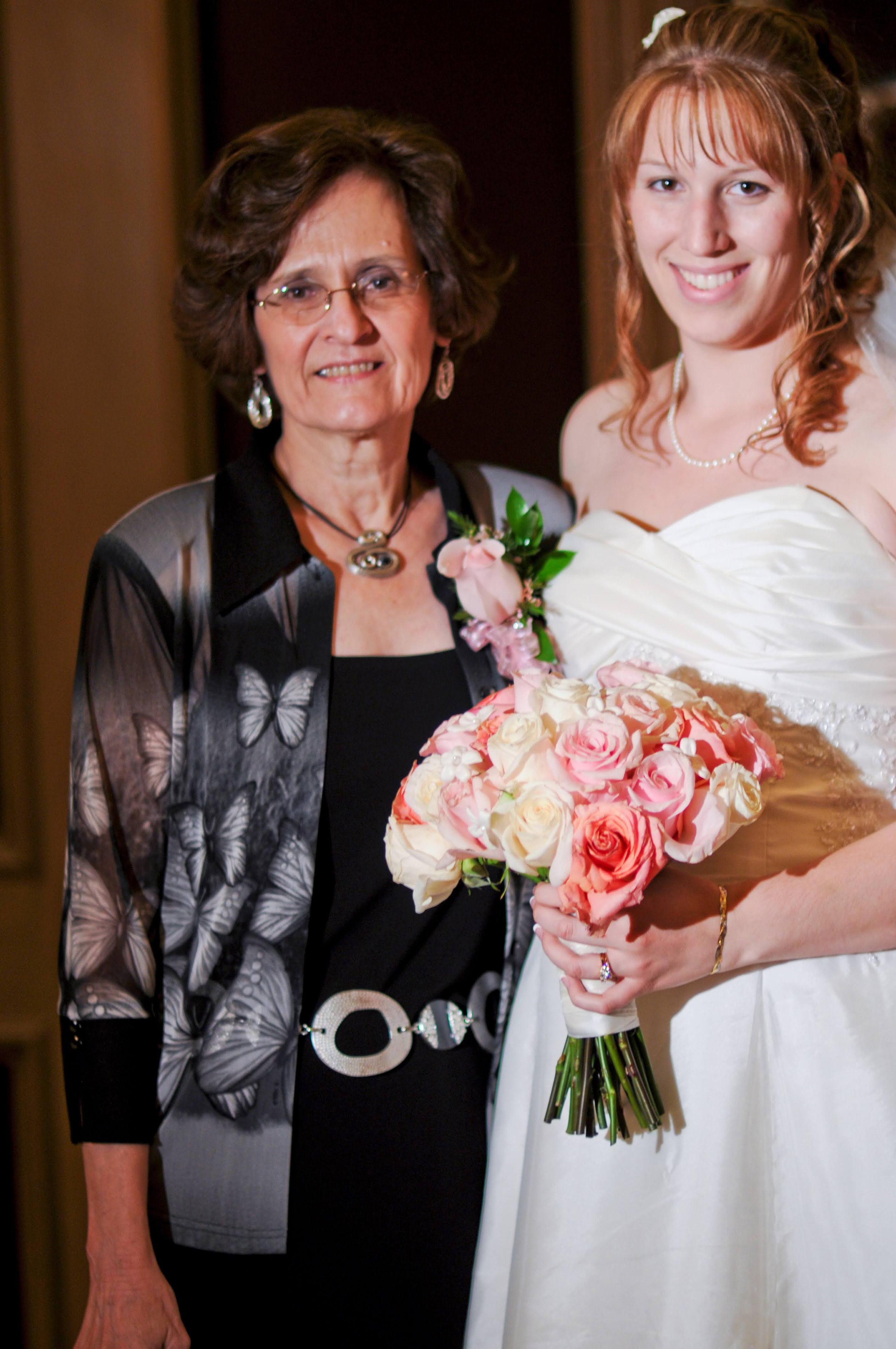 Dianne Legg with Kristen at a wedding